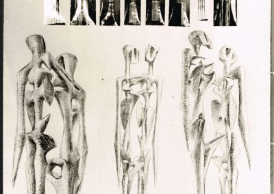 Karl-Henning Seemann: Zeichnungsentwurf zu einem Auschwitzdenkmal