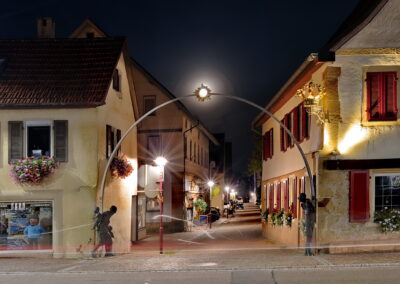 Karl-Henning Seemann: Ortstor Löchgau bei Vollmond
